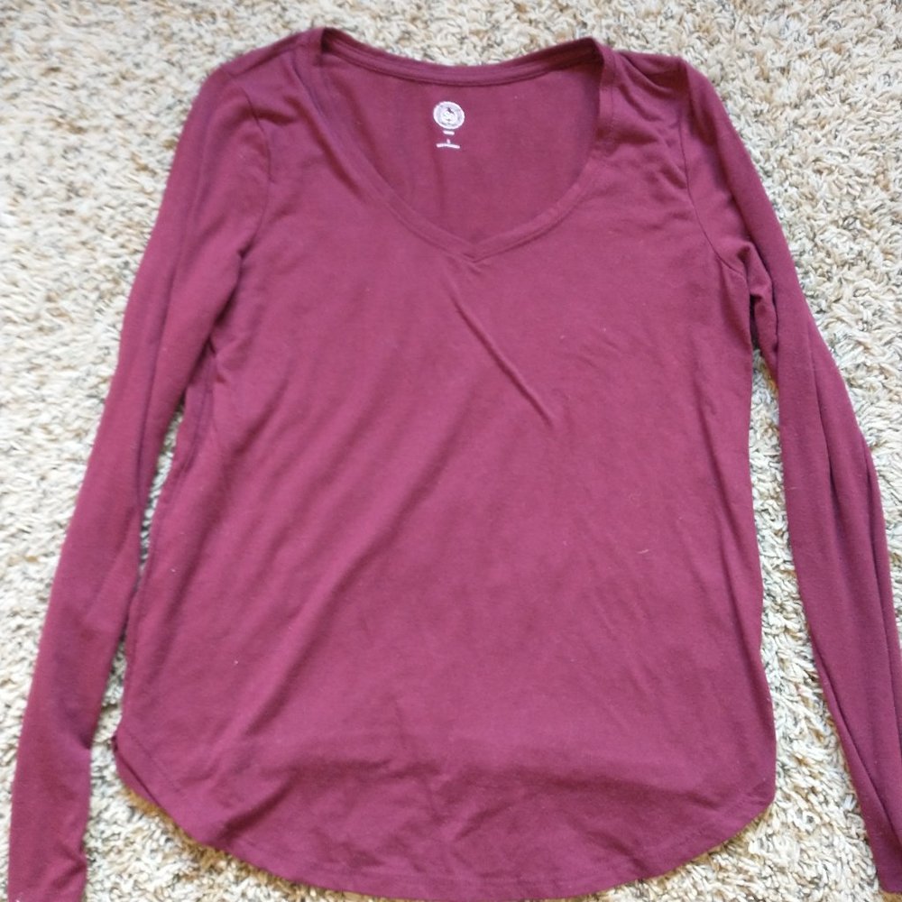 SO - Size Small - Maroon Long Sleeved Tee